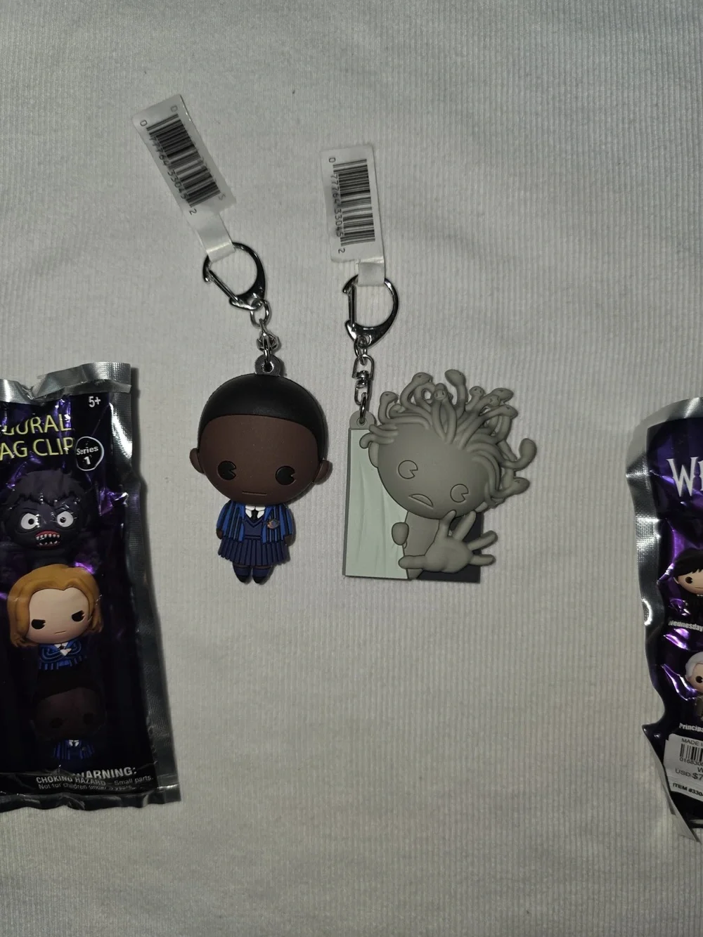Wednesday Figural Bag Clip Keychain - Bundle Bianca & Ajax Blue, Gray